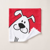Fun Dog gepersonaliseerd monogram ontwerp Bad Handdoek (Wasdoekje)