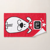 Fun Dog gepersonaliseerd monogram ontwerp Bad Handdoek (Handdoek)