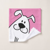 Fun Dog gepersonaliseerd monogram ontwerp Bad Handdoek (Wasdoekje)