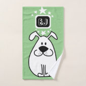Fun Dog gepersonaliseerd monogram ontwerp Bad Handdoek (Handdoek)