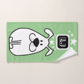 Fun Dog gepersonaliseerd monogram ontwerp Bad Handdoek (Handdoek)