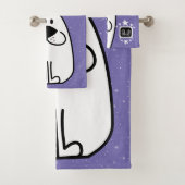 Fun Dog gepersonaliseerd monogram ontwerp Bad Handdoek (Insitu)