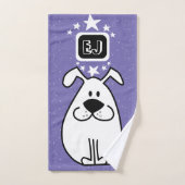 Fun Dog gepersonaliseerd monogram ontwerp Bad Handdoek (Handdoek)