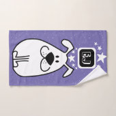 Fun Dog gepersonaliseerd monogram ontwerp Bad Handdoek (Handdoek)