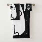 Fun Dog gepersonaliseerd monogram ontwerp Bad Handdoek (Insitu)