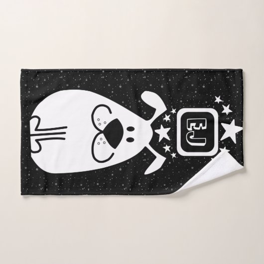 Fun Dog gepersonaliseerd monogram ontwerp Bad Handdoek (Handdoek)