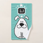 Fun Dog gepersonaliseerd monogram ontwerp Bad Handdoek (Handdoek)