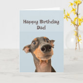 Fun Dog Grumpy Old Man Card Kaart (Gele Bloem)