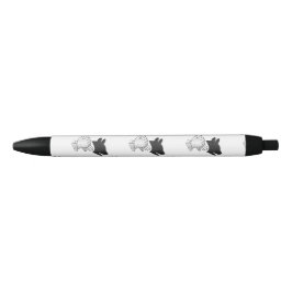 Fun Dog Hand Silhouette Zwarte Inkt Pen