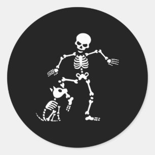 Fun Dog like botten Kostuum Halloween Ronde Sticker