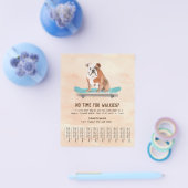 Fun Dog op skateboard Dog Walker Tear Sheet Cream Flyer (Enkel)