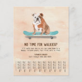 Fun Dog op skateboard Dog Walker Tear Sheet Cream Flyer (Voorkant)