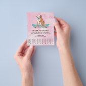 Fun Dog op skateboard Dog Walker Tear Sheet Pink Flyer (Hand)