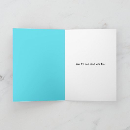 Fun Dog Partner Lover Echtgenoot Schattige Flirty Kaart (Binnen)