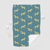 Fun Dog Pattern Golfhanddoek (Insitu)