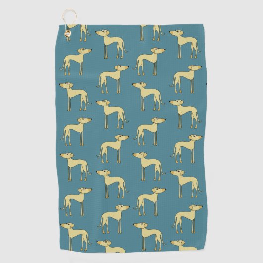 Fun Dog Pattern Golfhanddoek (Voorkant)