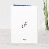 Fun Dog Paw Script JOY Modern Feestdagen Kaart (Achterkant)