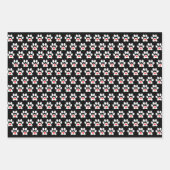 Fun Dog Paw Wrapping Paper Flat Sheet Set 3 (Voorkant 3)