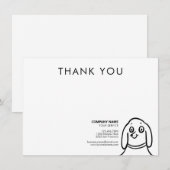 Fun Dog Pet Care Service - Hartelijk dank voor uw  Notitiekaartje (Voorkant / Achterkant)