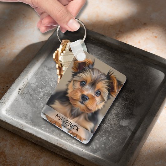 Fun Dog Photo Double Sided Aluminum Sleutelhanger