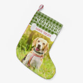 Fun Dog Pset Fotonaam op maat Kleine Kerstsok (Voorkant (Hangend))