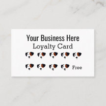 Fun Dog Walking Business Loyalty Card