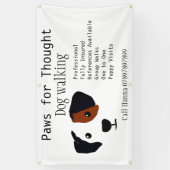 Fun Dog Walking Dog Grooming Business Spandoek (Verticaal)