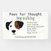 Fun Dog Walking Dog Grooming Business Spandoek (Horizontaal)