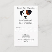 Fun Dog Walking Dog Grooming Referral Visitekaartje (Achterkant)