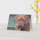 Fun Dog Wishes Naam en leeftijd toevoegen voor Hap Kaart (Gele Bloem)
