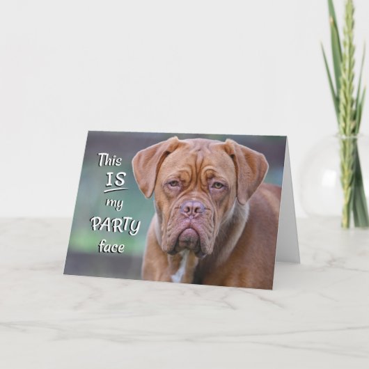 Fun Dog Wishes Naam en leeftijd toevoegen voor Hap Kaart (Voorkant)