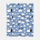 Fun Dogs Blue Fleece Deken (Voorkant)