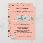 Fun Dogs & Cats Veterinarian School Afstuderen Kaart (Voorkant / Achterkant)