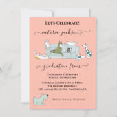 Fun Dogs & Cats Veterinarian School Afstuderen Kaart (Voorkant)