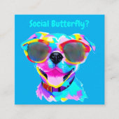 Fun Dogs Day Out Custom Doggie kinderopvang Vierkante Visitekaartje (Voorkant)