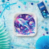 Fun Dolphin Baby shower Papieren Bordje