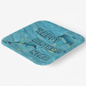 Fun Dolphin en Bubbles Papieren Bordje (Gebogen)