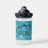 Fun Dolphin en Bubbles Waterfles (Achterkant)