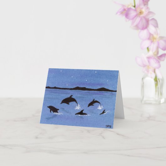 Fun Dolphins Kaart (Orchidee)