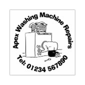 Fun Domestic Appliance Repareert Cartoon Rubberstempel (Afrduk)