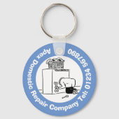 Fun Domestic Appliance Repareert Cartoon Sleutelhanger (Voorkant)