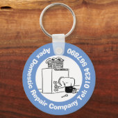 Fun Domestic Appliance Repareert Cartoon Sleutelhanger (Voorkant)