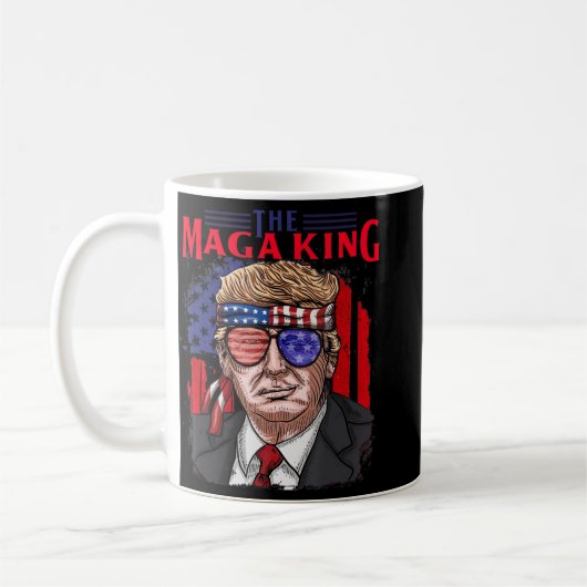 Fun Donald Trump Ultra Maga King th of Juli USA Koffiemok (Links)