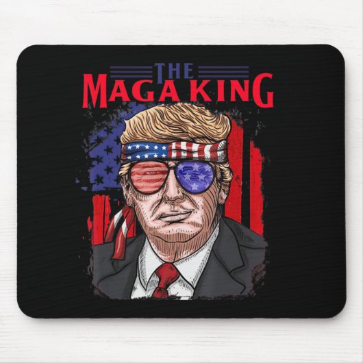 Fun Donald Trump Ultra Maga King th of Juli USA Muismat (Voorkant)