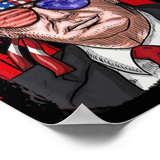 Fun Donald Trump Ultra Maga King th of Juli USA Poster (Hoek)