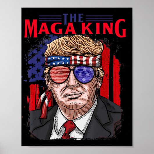 Fun Donald Trump Ultra Maga King th of Juli USA Poster (Voorkant)