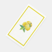 Fun, donkergele leemons en bladpapier servet (Hoek)