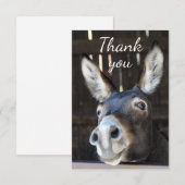 Fun Donkey, Burro, Boerderij Animal Humor Dank je Bedankkaart (Voorkant / Achterkant)