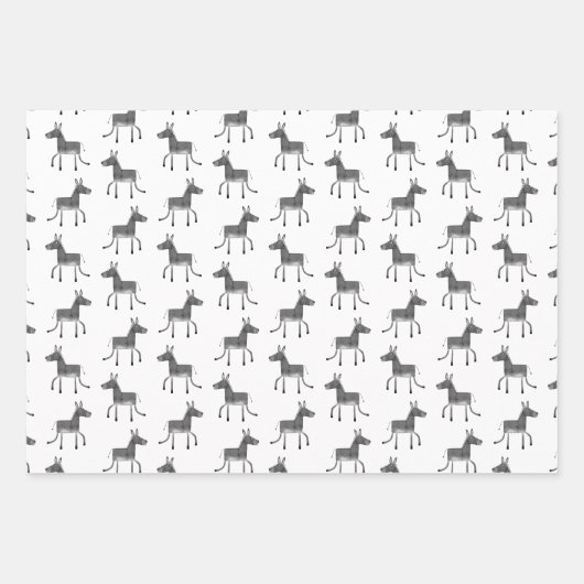 Fun Donkey Pattern Inpakpapier Vel (Voorkant 2)