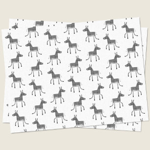 Fun Donkey Pattern Tissuepapier